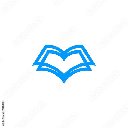 Unique shape book logo.