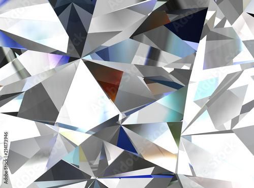 Realistic diamond texture close up, 3D illustration.