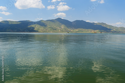 Zeribar Lake in the Zagros Mountains near Marivan. Iran