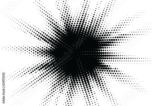 Pop art styled halftone retro background with comic dots