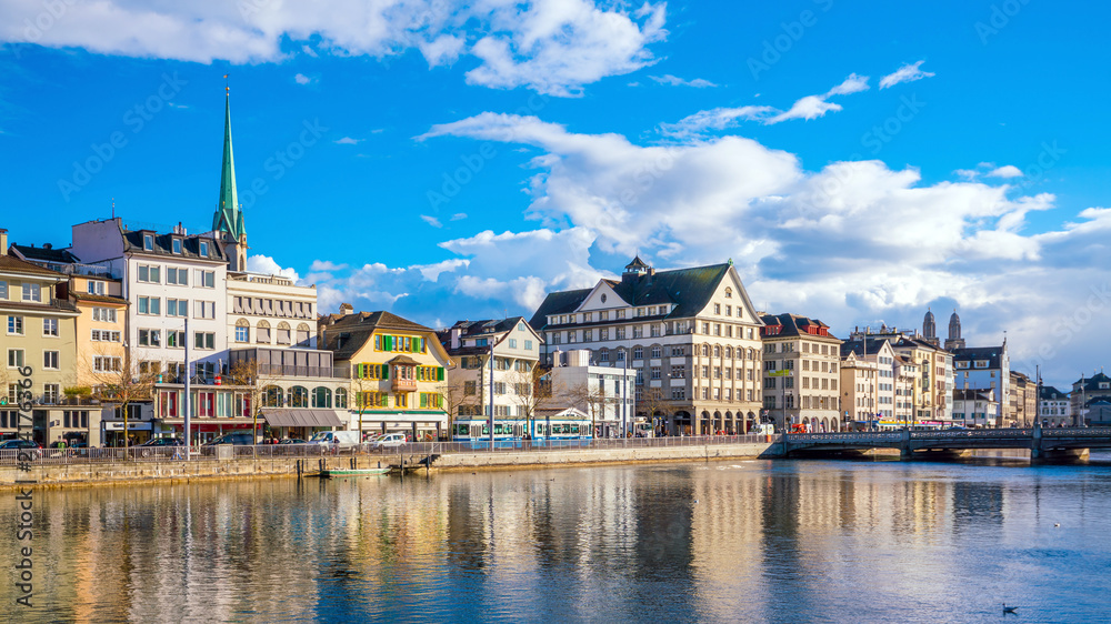 Beautiful view of the historic city center of Zurich Beautiful view of the historic city center of Zurich