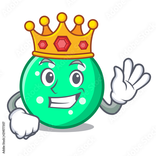King circle mascot cartoon style