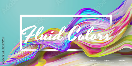 Abstract fluid colors banner