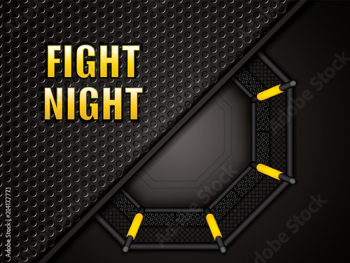 MMA octagon cage
