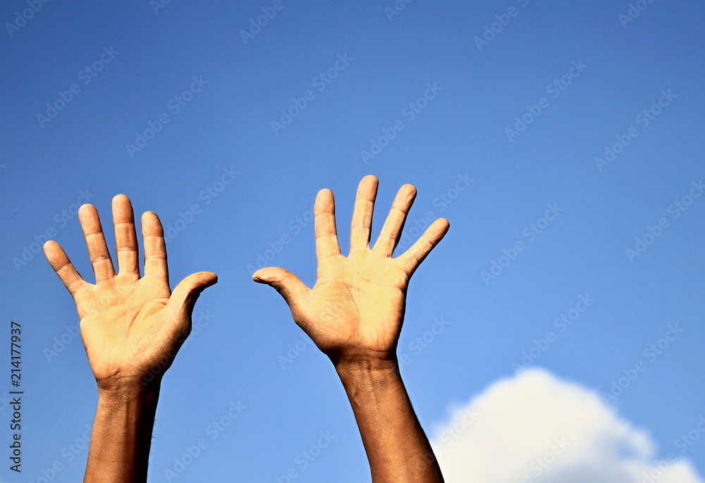 hands up in the sky