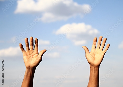 hands up in the sky