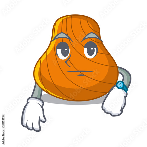Waiting hard shell mascot cartoon