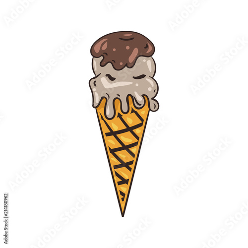 Ice Cream Cone Vector Illustration