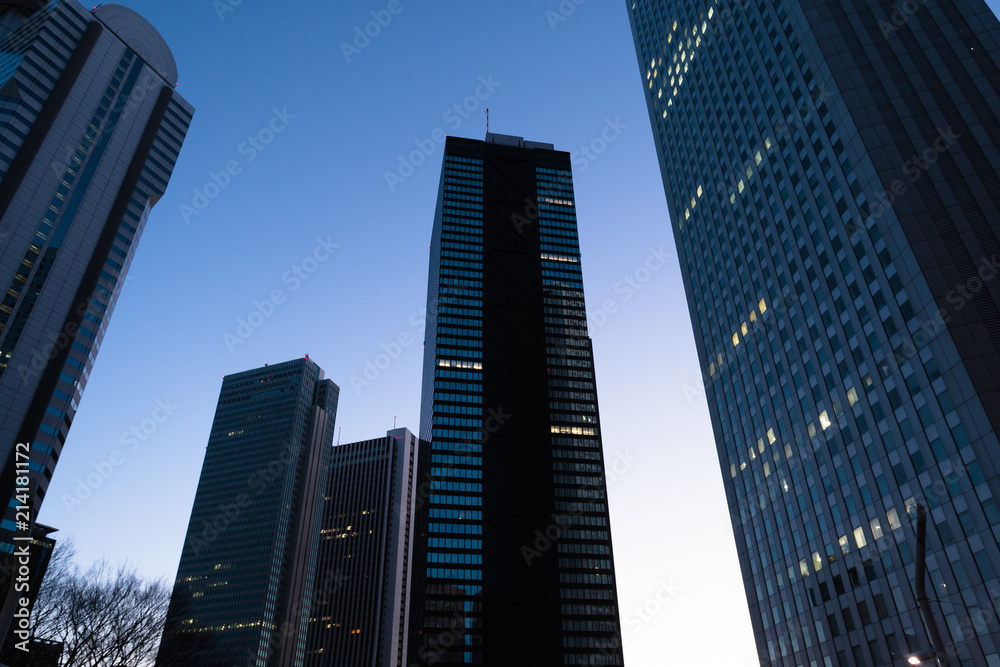 東京・早朝の新宿副都心