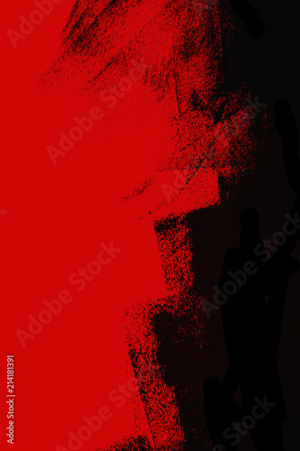 black and red hand painted brush grunge background texture