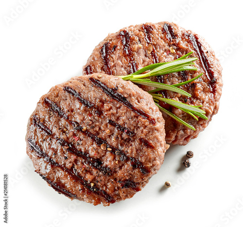 freshly grilled burger meat
