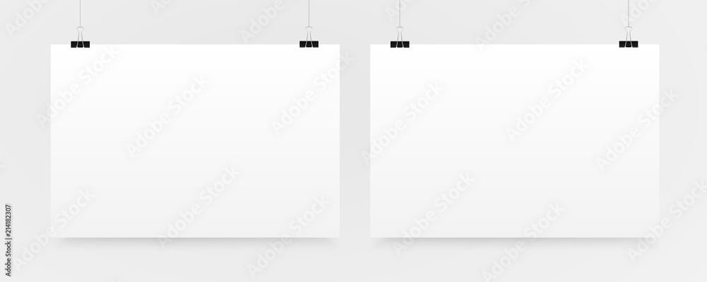 Two Horizontal Poster Mockup A4. Mock-up. Two Horizontal Poster Mockup A4. Mock-up.