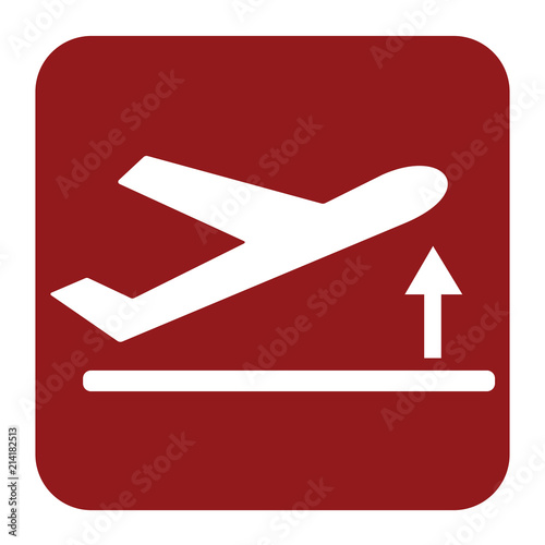 Departure take off plane icon simple