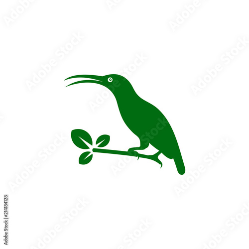 Bird icon logo template vector illustration © mouze_art