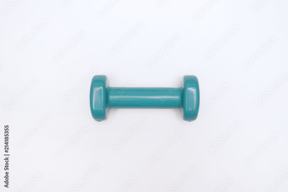 close up of dumbbell isolated on white background close up of dumbbell isolated on white background