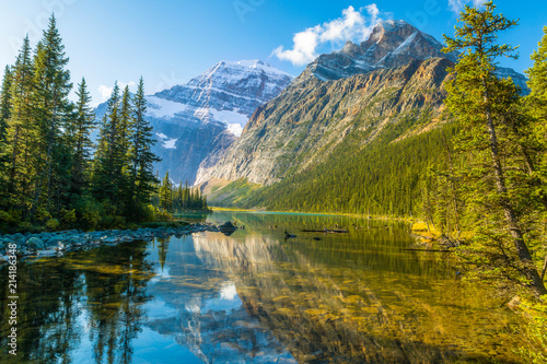 Morning Light at Cavell Lake  Rocky Mountains  Canada