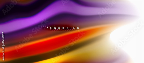 Fluid liquid mixing colors concept on light grey background, curve flow, trendy abstract layout template for business or technology presentation or web brochure cover, wallpaper