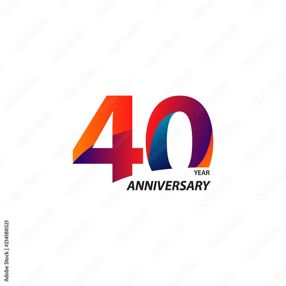 40 Year Anniversary Vector Template Design Illustration 40 Year Anniversary Vector Template Design Illustration