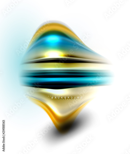 Fluid liquid mixing colors concept on light grey background, wave and swirl curve flow line, trendy abstract layout template for business presentation, app wallpaper banner, poster or wallpaper
