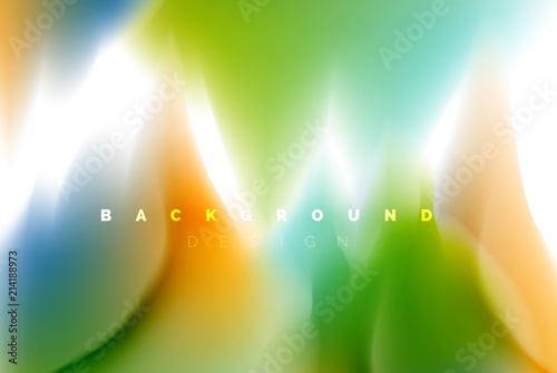 Holographic paint explosion design, fluid colors flow, colorful storm. Liquid mixing colours motion concept, trendy abstract background layout template for business presentation, app wallpaper banner
