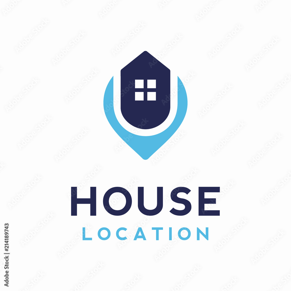 House Location Logo Vector Design Template House Location Logo Vector Design Template
