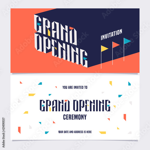 Template design element for invitation card vector