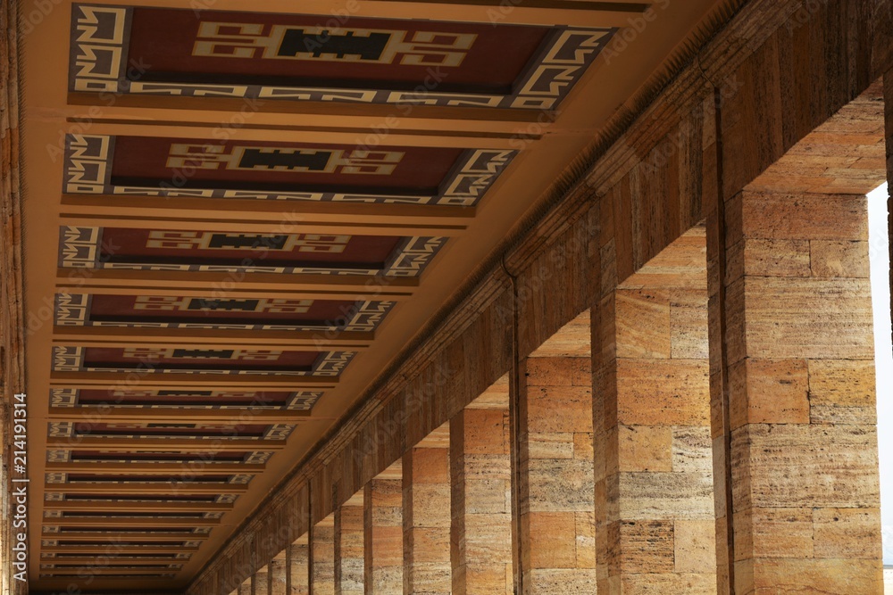 The columns and shadows of Anitkabir mausoleum