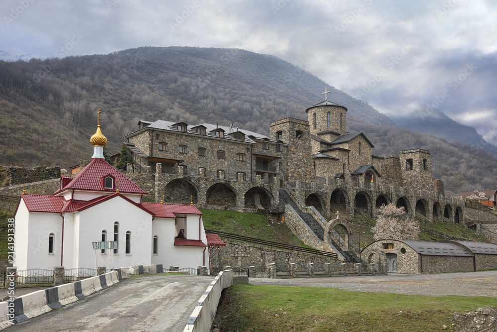 Fototapeta premium Male Holy Dormition Monastery. North Ossetia. Russia.