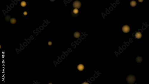 Abstract bokeh and gold particles glitter background. Change screen mode in layer for use.