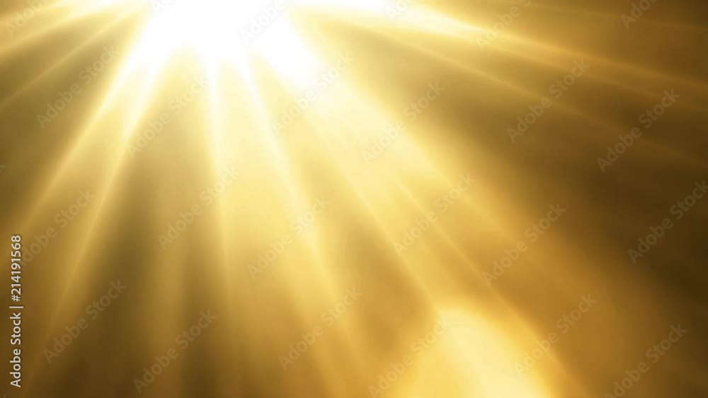 Golden background with light rays