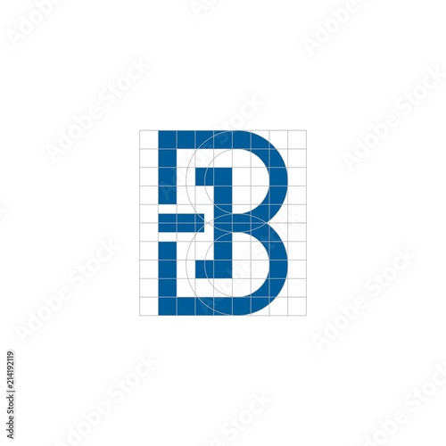 B letter initial logo. © difugi creative
