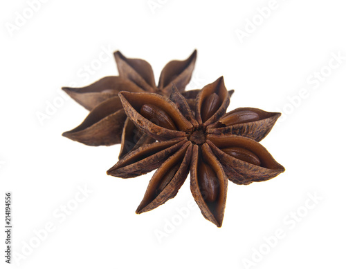 Fototapeta Naklejka Na Ścianę i Meble -  star anise spice isolated on white background