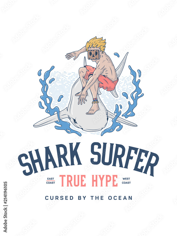 Surf the shark true surfer hype