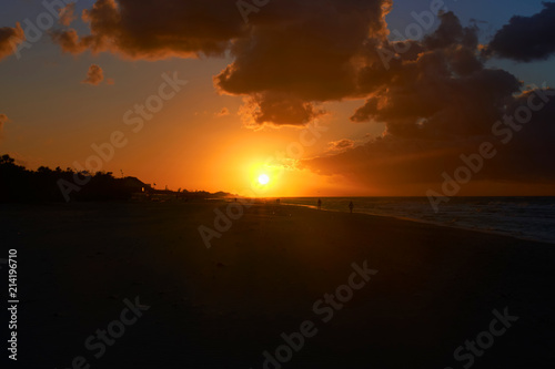 beautiful sunset on the sea shore © vizland