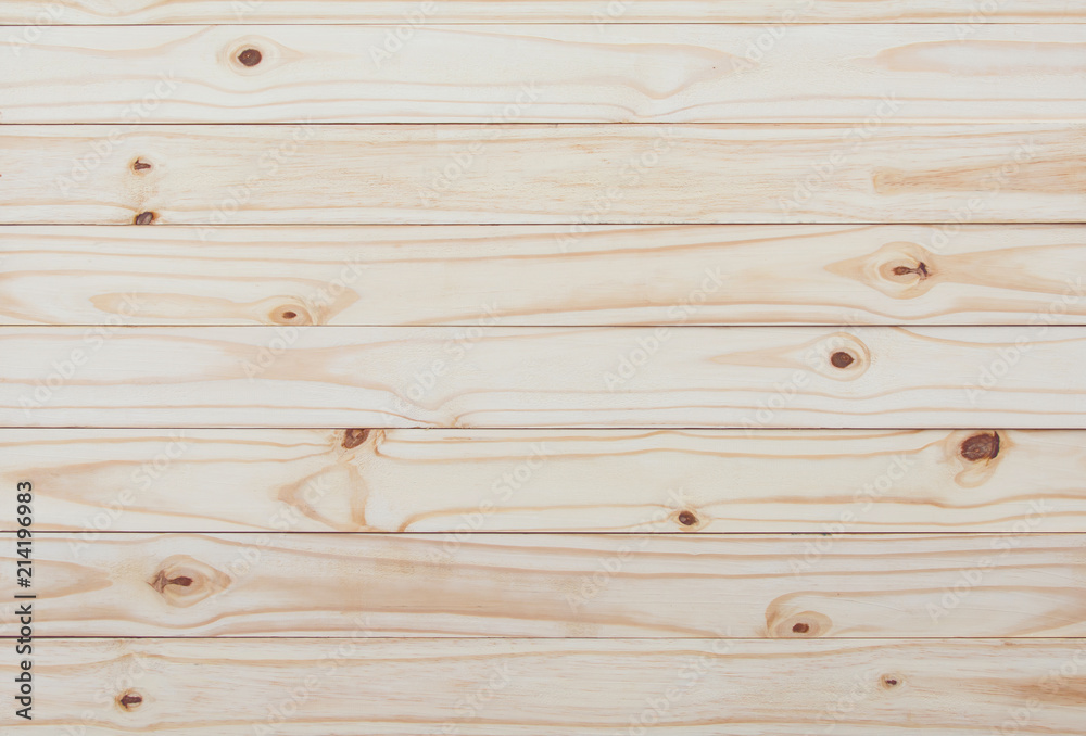 Fototapeta premium Rubberwood or parawood plank texture background with copy space. wood panels background, empty template.