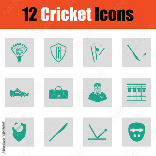 Cricket icon set