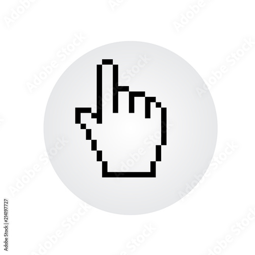 Classic pixel mouse hand cursor icon