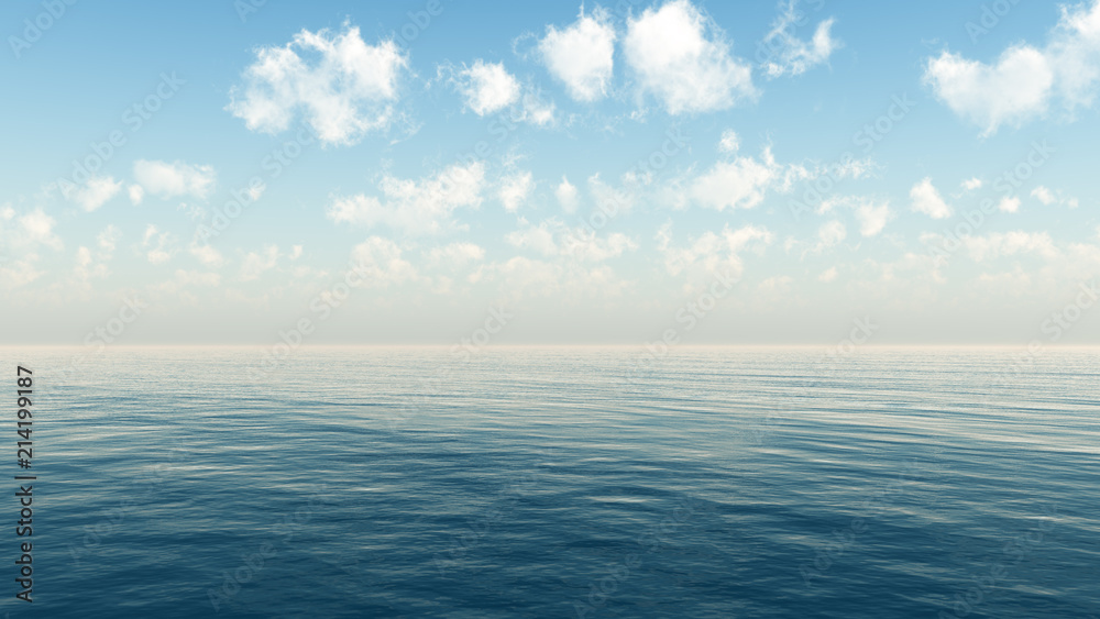 Obraz premium Beautiful sea and clouds sky