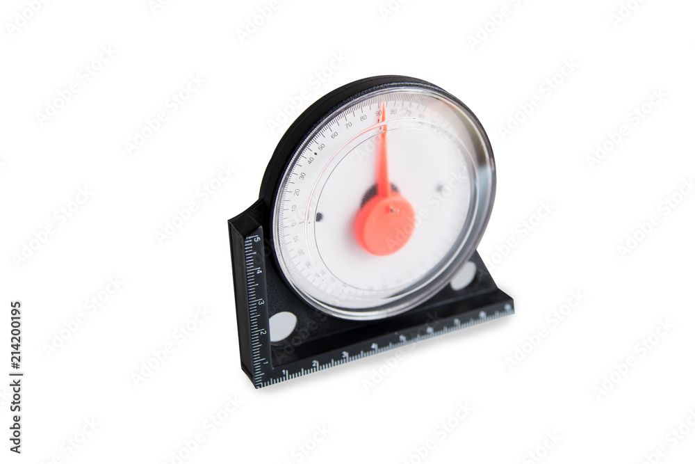 angle finder for installation of satellite dishes isolated on white background with clipping path. angle finder for installation of satellite dishes isolated on white background with clipping path.