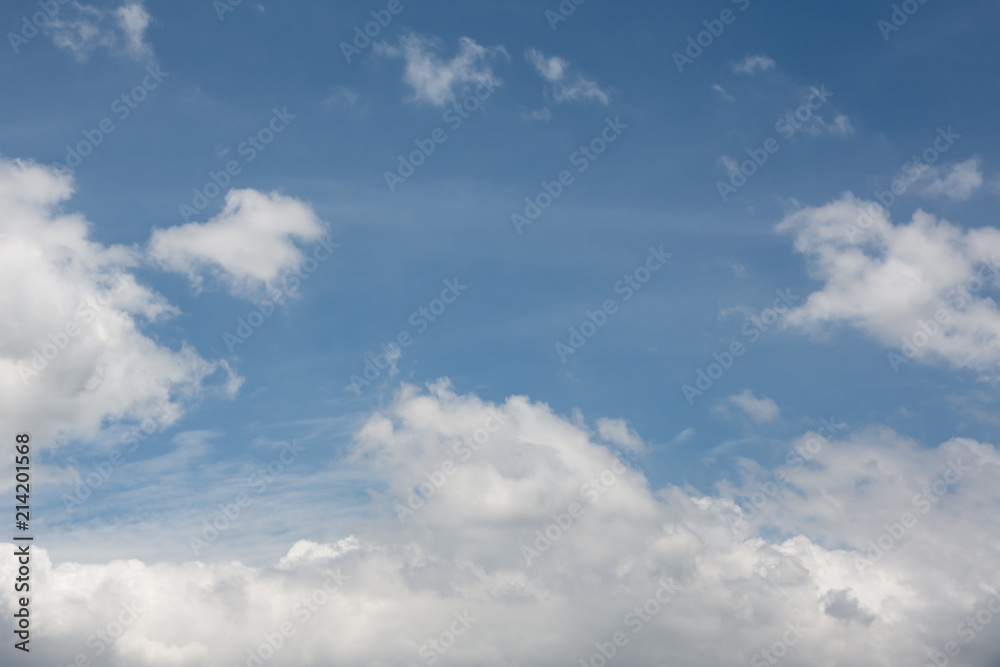 Blue sky with clouds, Cloudscape nature background.
