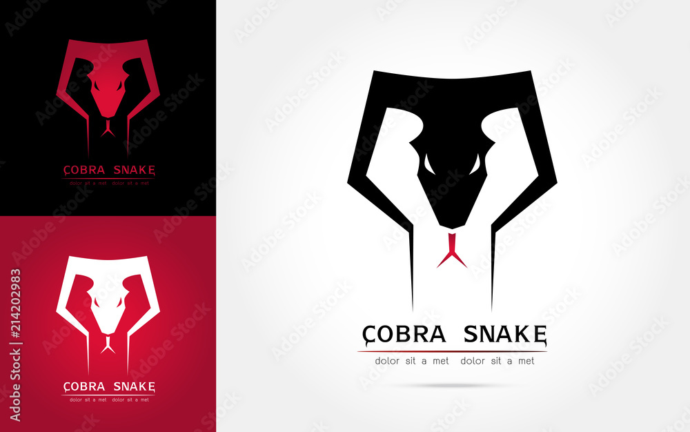Fototapeta premium Cobra snake logo template Vector illustration