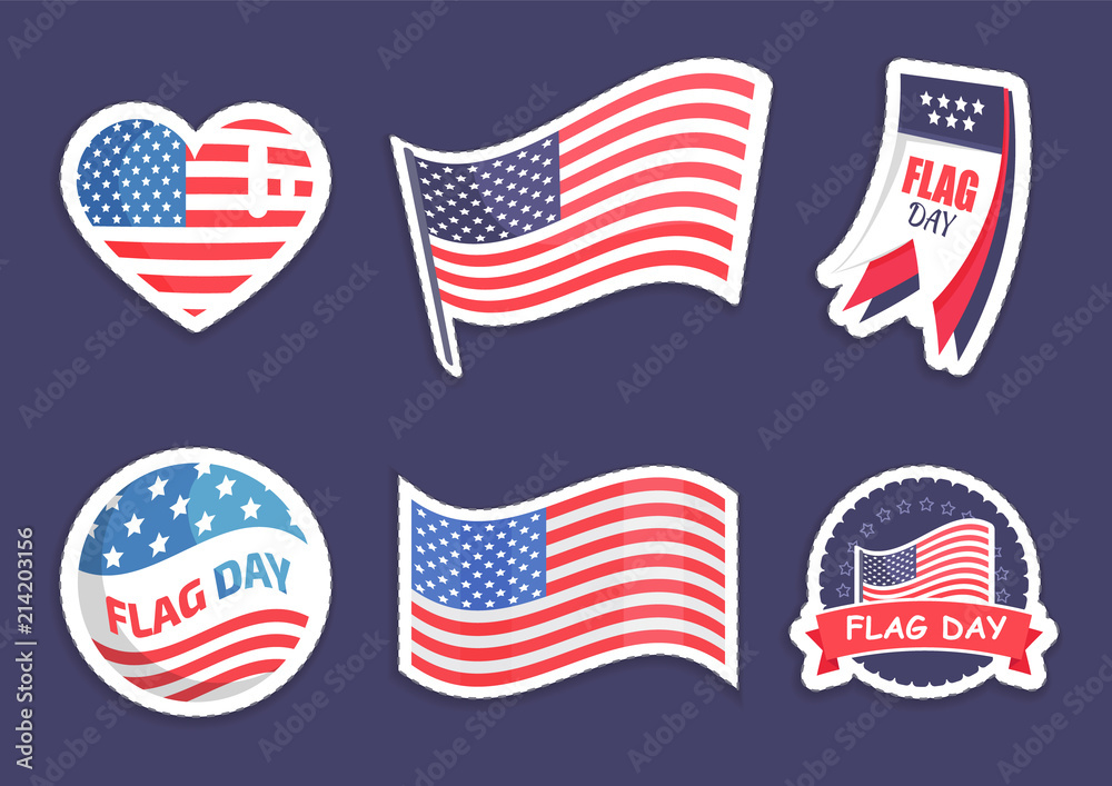 Flag Celebration Collection Vector Illustration Flag Celebration Collection Vector Illustration