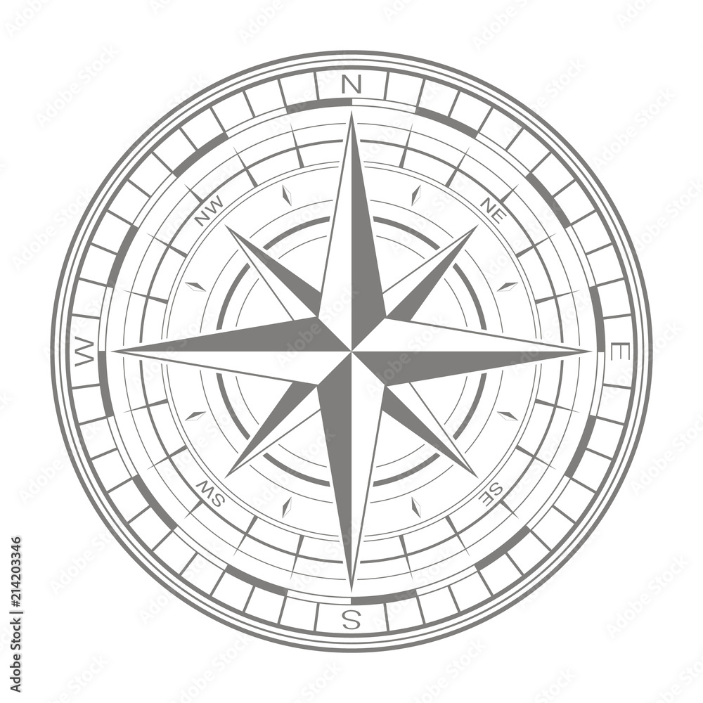 vector icon with compass rose for your design vector icon with compass rose for your design
