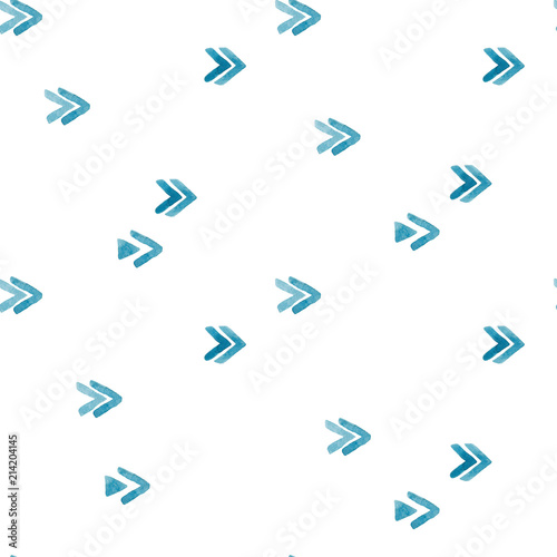 Watercolor seamless hand drawn pattern in minimalist style