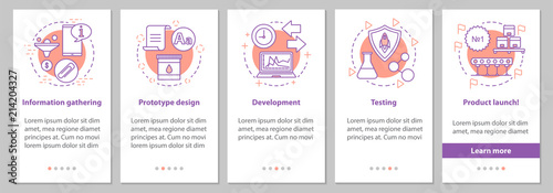 New product launch onboarding screen