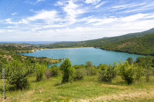 View of the reservoir in the Crimea