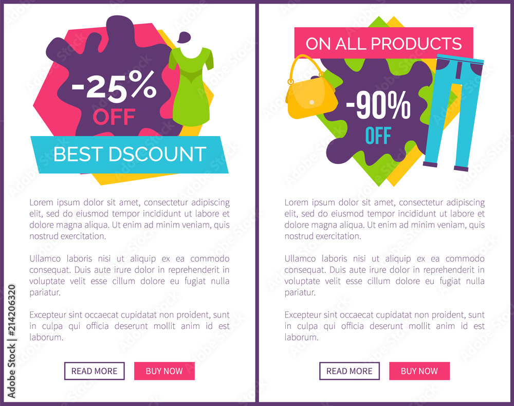 Obraz premium Best Discount Off Promotional Emblem Web Posters