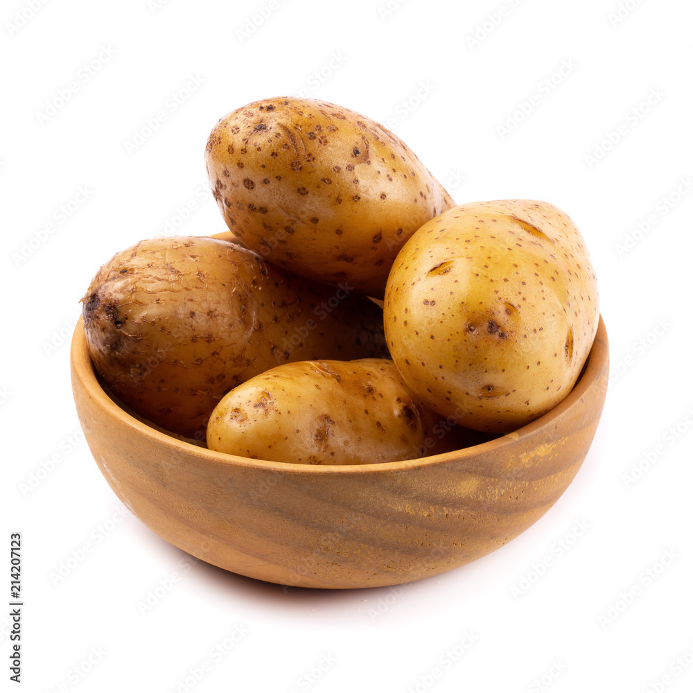 Fresh potatoes isolated on a white background Fresh potatoes isolated on a white background