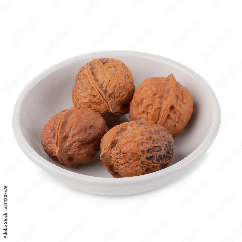 Dry Walnut isolated on a white background Dry Walnut isolated on a white background