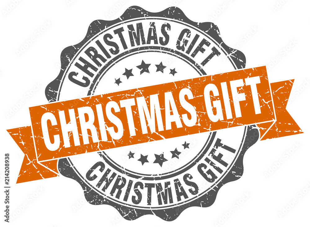 Fototapeta premium christmas gift stamp. sign. seal